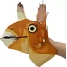 Créer marionnette  à main en carton - Triceratops