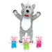Handpop - De wolf en de 3 biggetjes