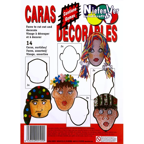 Masques à décorer et découper visages