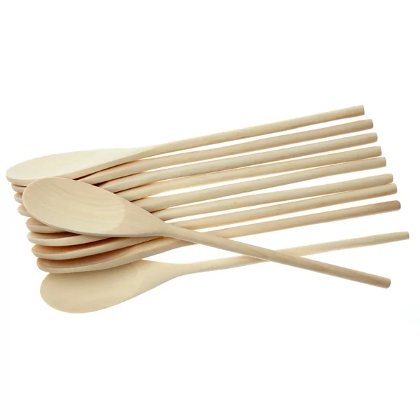 Zak met 10 houten lepels 30 cm om te knutselen