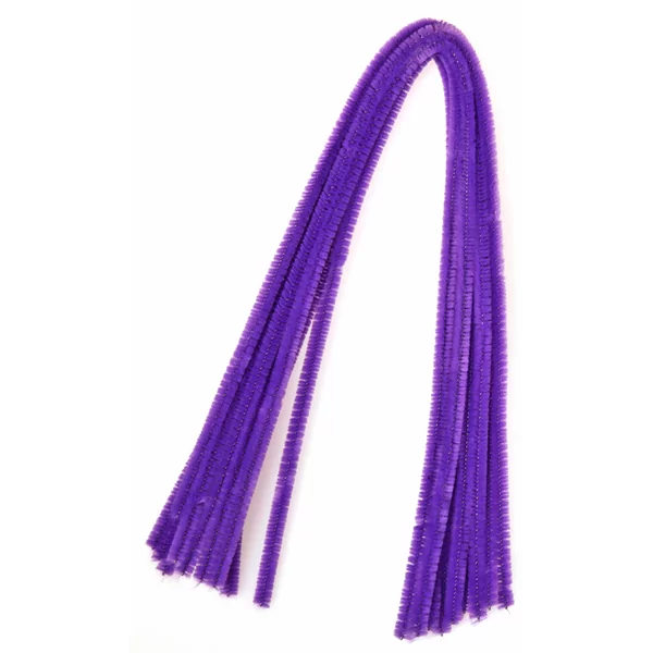 10 chenilledraad paars 50 cm x 8mm