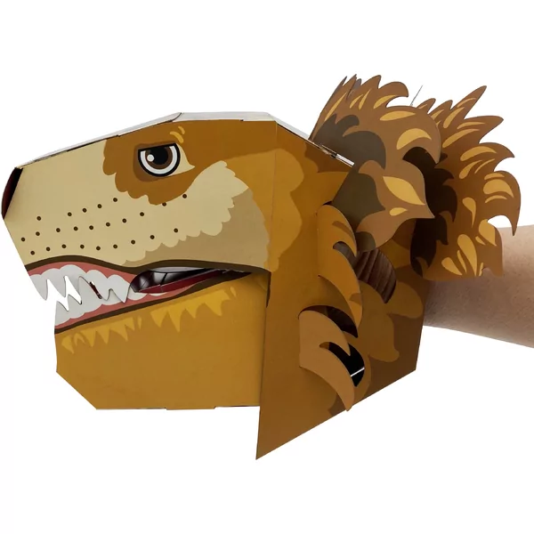 Créer marionnette à main en carton - Lion