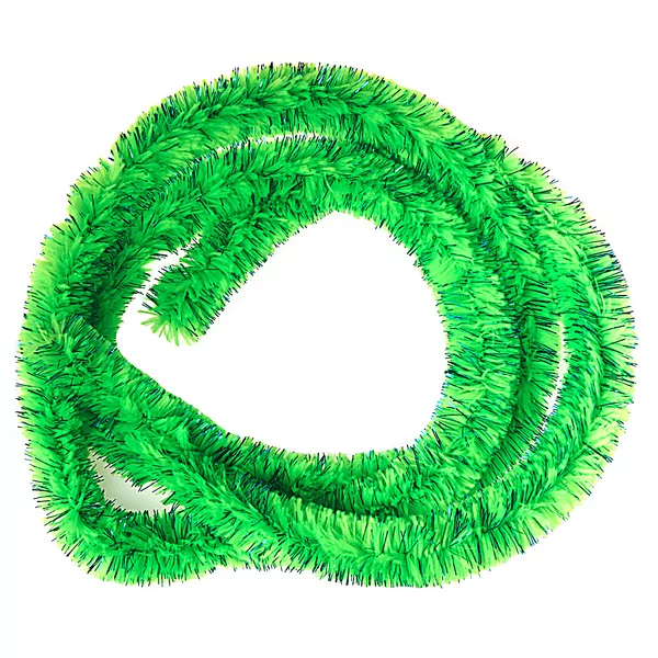 Glitter chenilledraad  30 mm diameter lichtgroen blauw