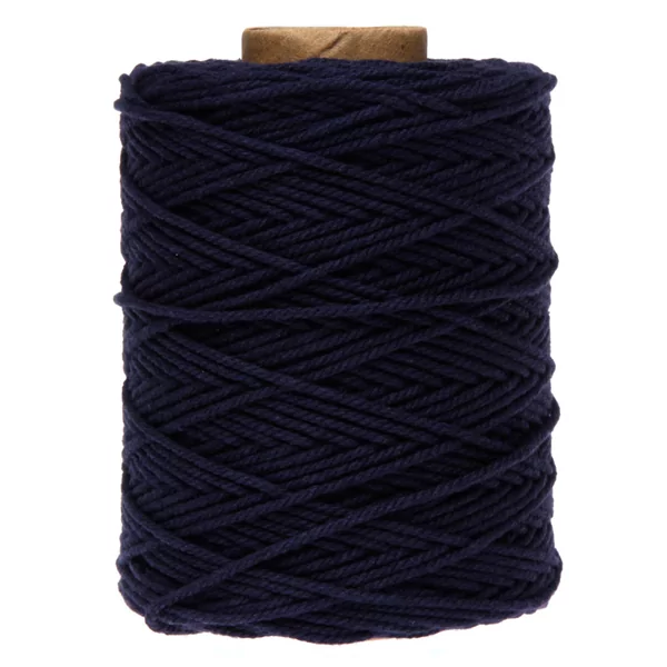 Katoentouw 200 g blauw (macramé), ca.250 m (1 mm)