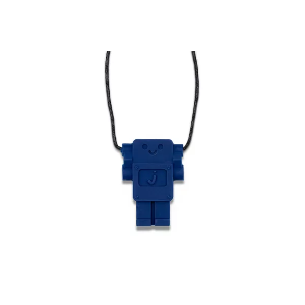 Robot chew pendant school blue
