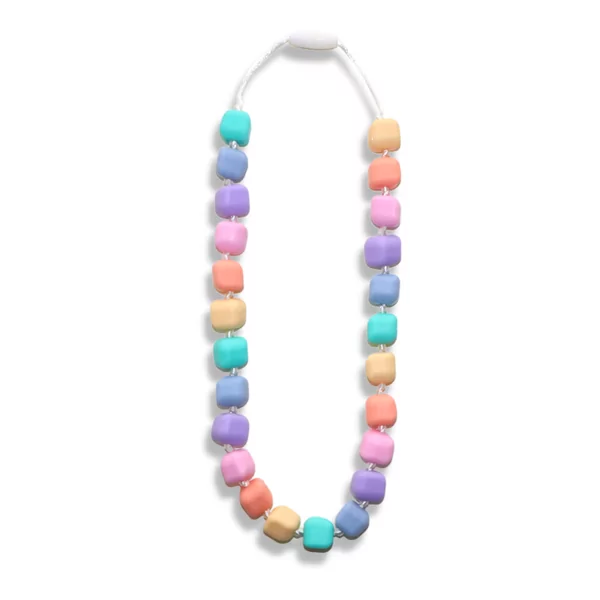 Collier princesse et le pois arc-en-ciel pastel (Medium)
