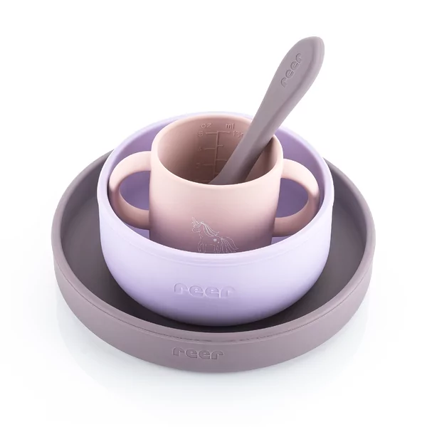 Set de vaisselle en silicone 4 pièces