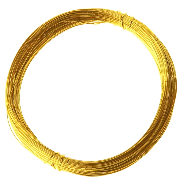 Fil métalique 20 m x 0,32 mm jaune d'or