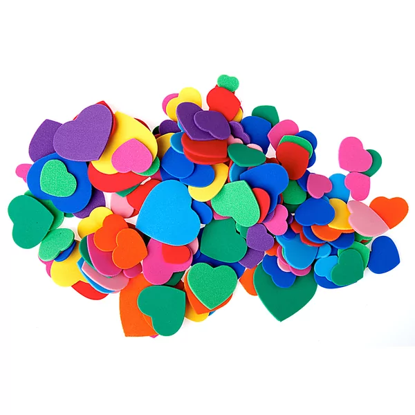 Sachet de 200 coeurs néoprène ca. 1 à 5 cm