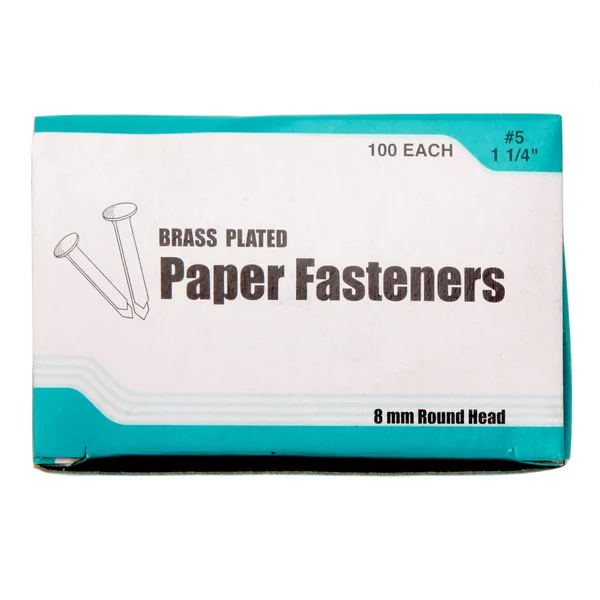 Box with 100 paper fastners 32 mm