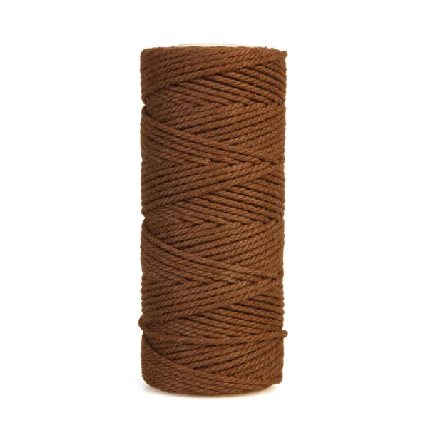 Ficelle coton brun foncé 200 g gros (macramé), environs 130 m (2 mm)