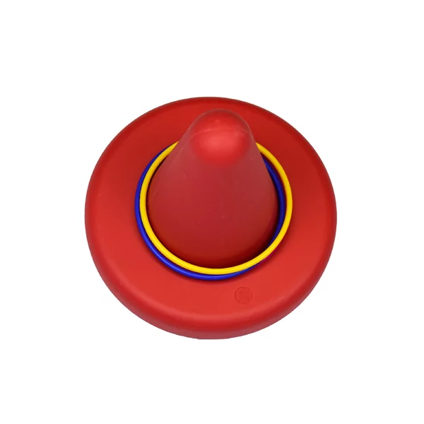 2in1 Tabouret d'équilibre et jeu de lancer d'anneaux, rouge