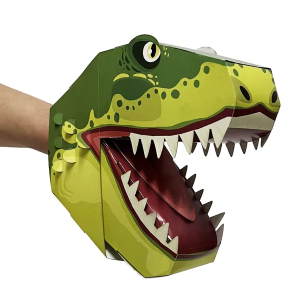 Créer marionnette à main en carton - T-Rex