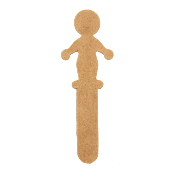 10 houten staafje kind 130 x 42 mm, 3mm dik