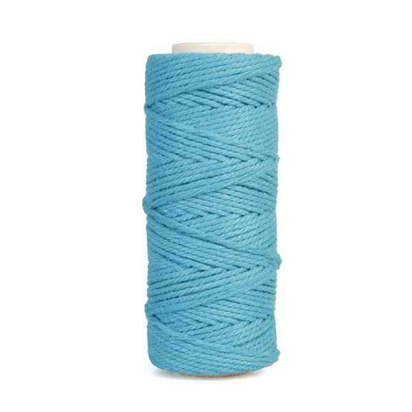 Ficelle coton turquoise 200 g gros (macramé), environs 130 m (2 mm)