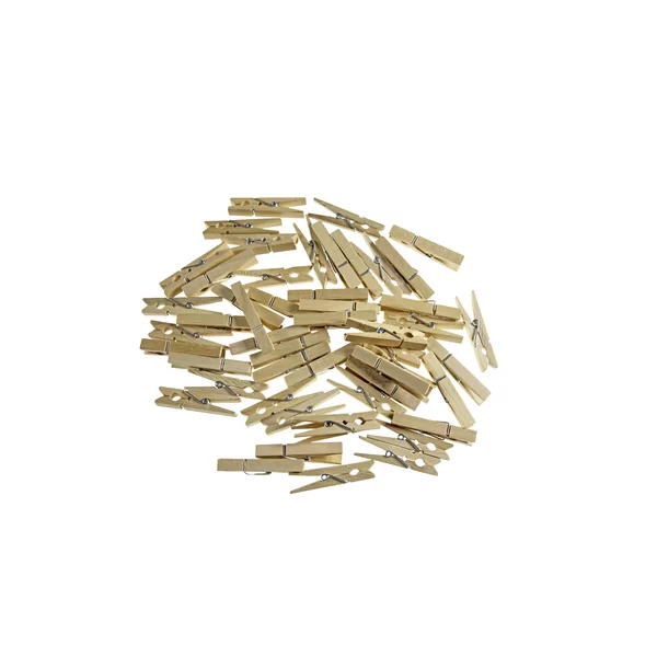 Bag with 50 wooden cloth pegs 48 mm