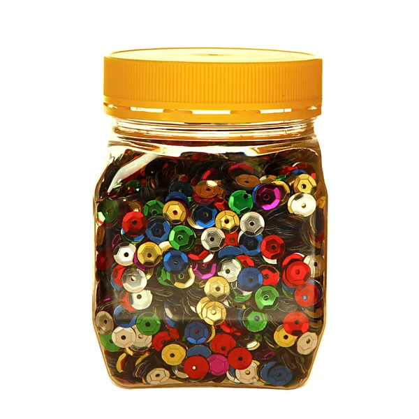 Pot de 130 g de confettis cuvette 8 mm mix de couleurs