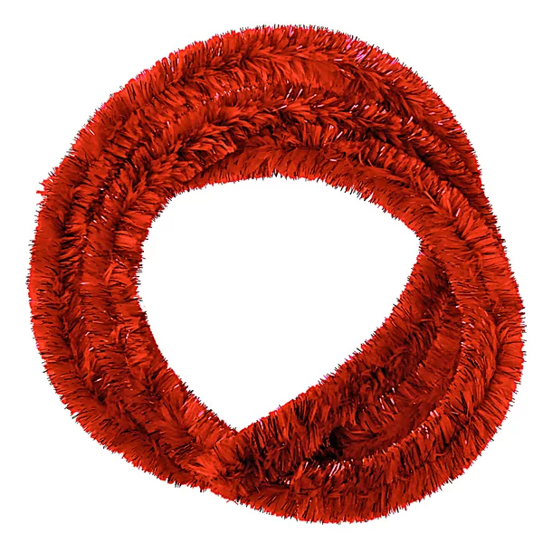 Chenille glitter 30 mm diametre rouge lila