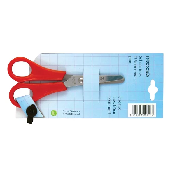 Ciseaux inox 14 cm bouts ronds (blister)