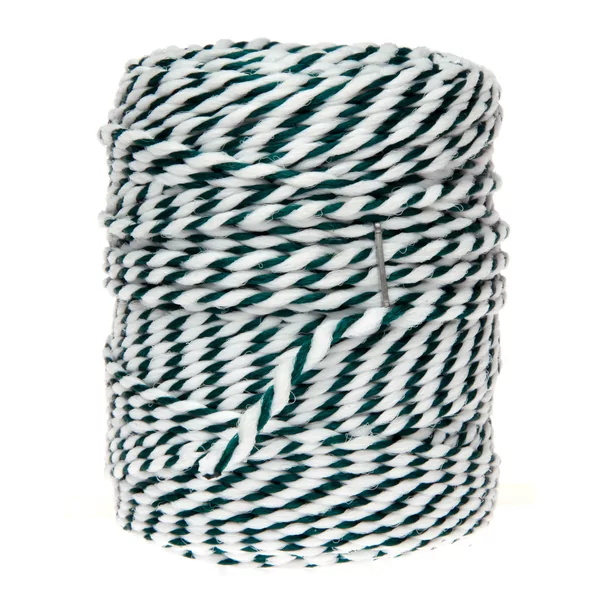 Ficelle en coton bicolor 50 g vert/blanc, environs 40 m, 1 mm